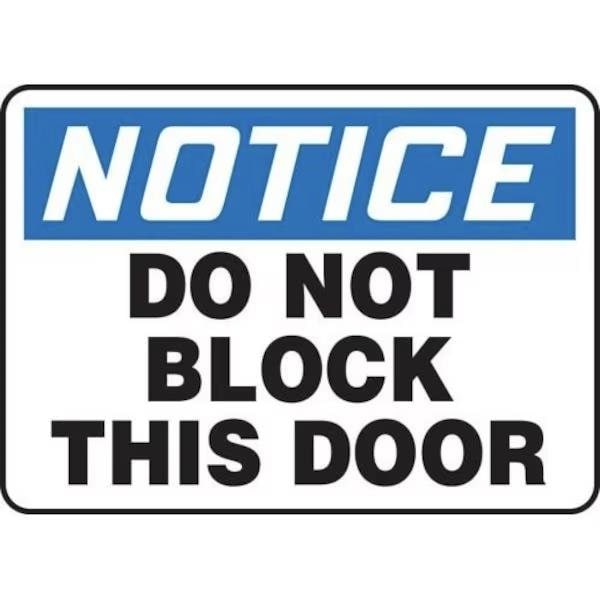 Accuform OSHA NOTICE SAFETY SIGN DO NOT MABR827XP MABR827XP - main